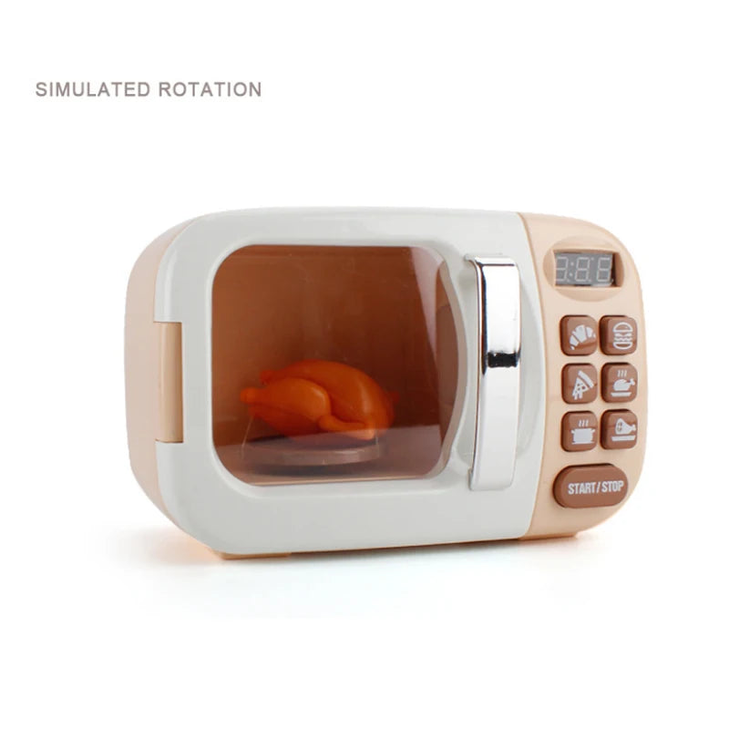 Children's Pretend Play Toys Simulation Electric Kitchen Microwave Oven Toys Educational Gift Girls Toy Kitchen Accessories Girl