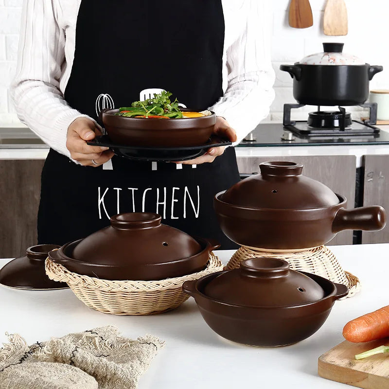 750ml Casserole Rice Casserole Soup Domestic Gas Single Handle Casserole Ceramic Small Stew Gas Stove Hotel