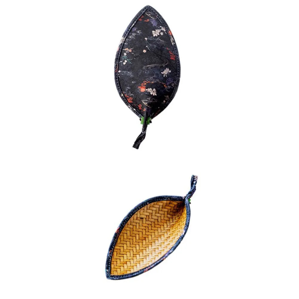 Tea Scoop Coffee Beans Dose Trays Bamboo Woven Cloud Yarn Bean Shovel Scoops Measure Tea Separator Vessel Espresso Kitchen Tools