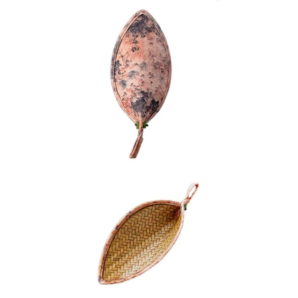 Tea Scoop Coffee Beans Dose Trays Bamboo Woven Cloud Yarn Bean Shovel Scoops Measure Tea Separator Vessel Espresso Kitchen Tools