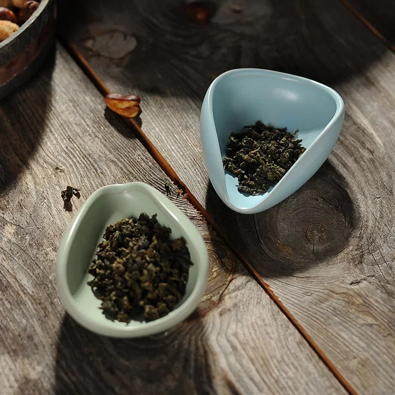 coffee and tea tools ceramic tea scoops ceramic accessories chinese kung fu tea set