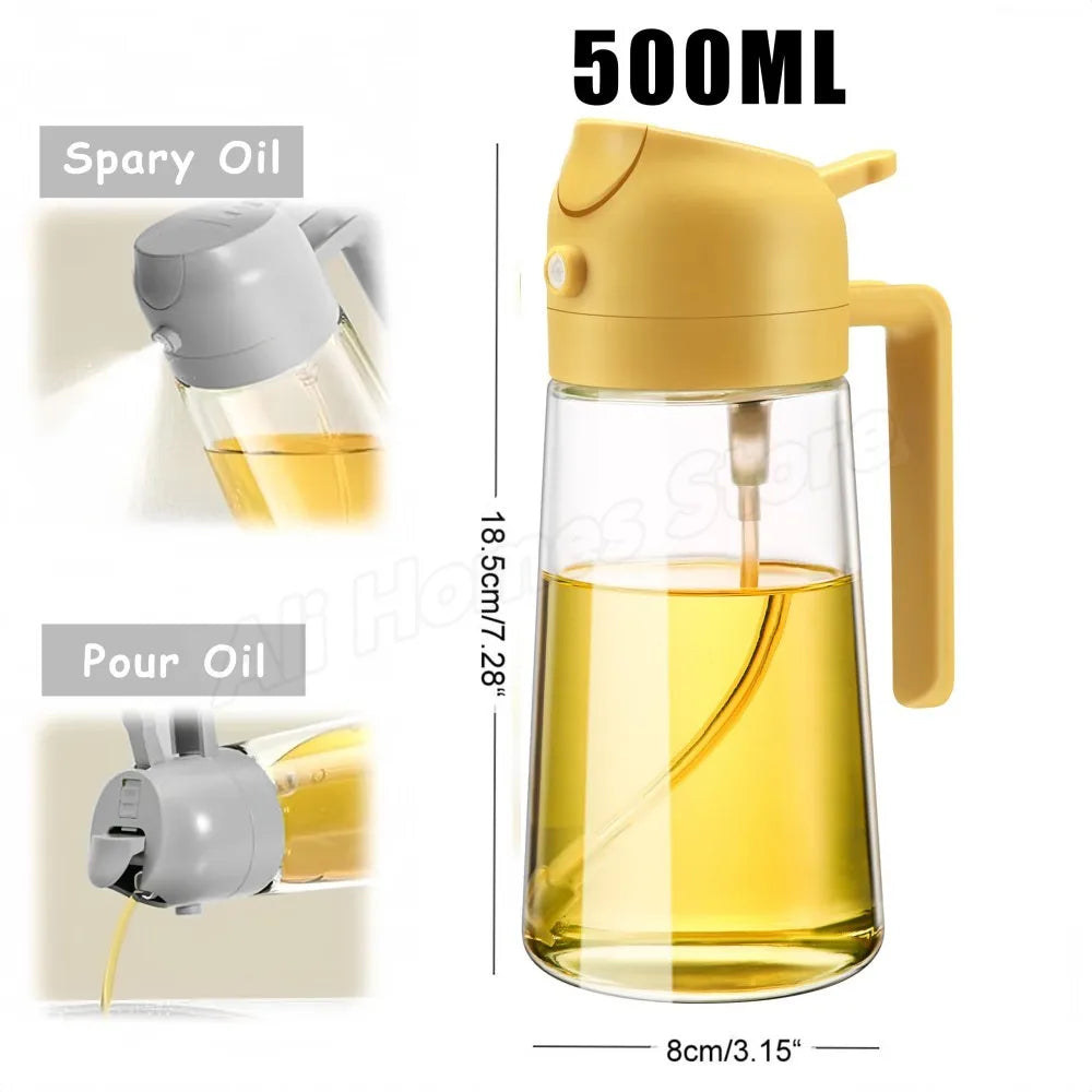 Kitchen Oil Spray Bottle Cooking Olive Oil Sprayer 200/300/500ML Pneumatic Spray Bottle Fitness Barbecue Spray Oil Dispenser