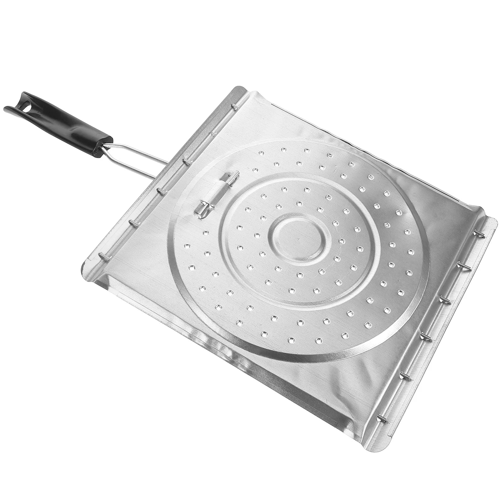 Grilling Table Tortilla Corn Toast Rack Fish Plastic Handle Camping Stove Toaster Silver Vegetables Arepa Toster