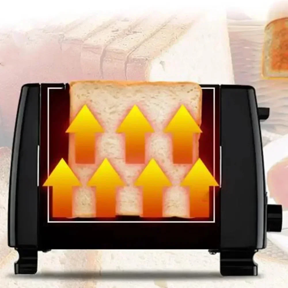 Home toaster 2 stainless steel buns with wider slots toaster, electric toaster for waffles