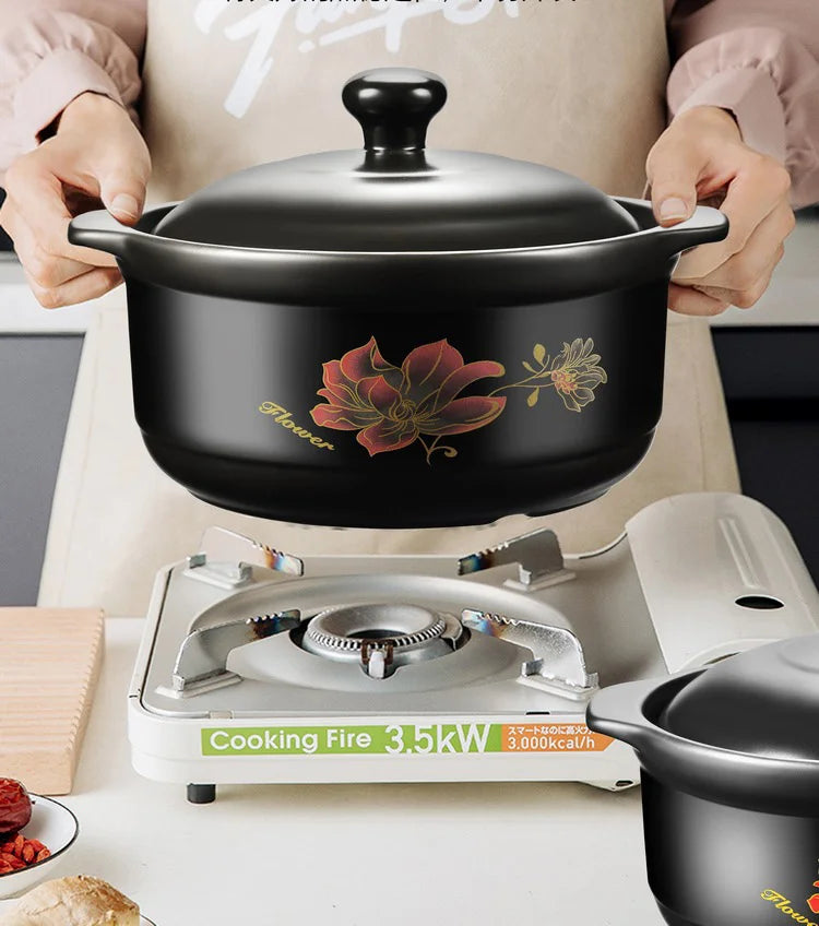 Chinese Cookware Stew Pots Ceramic Casserole Non Stick Soup Pot Food Stewpan Cooking Kitchen Kitchenware