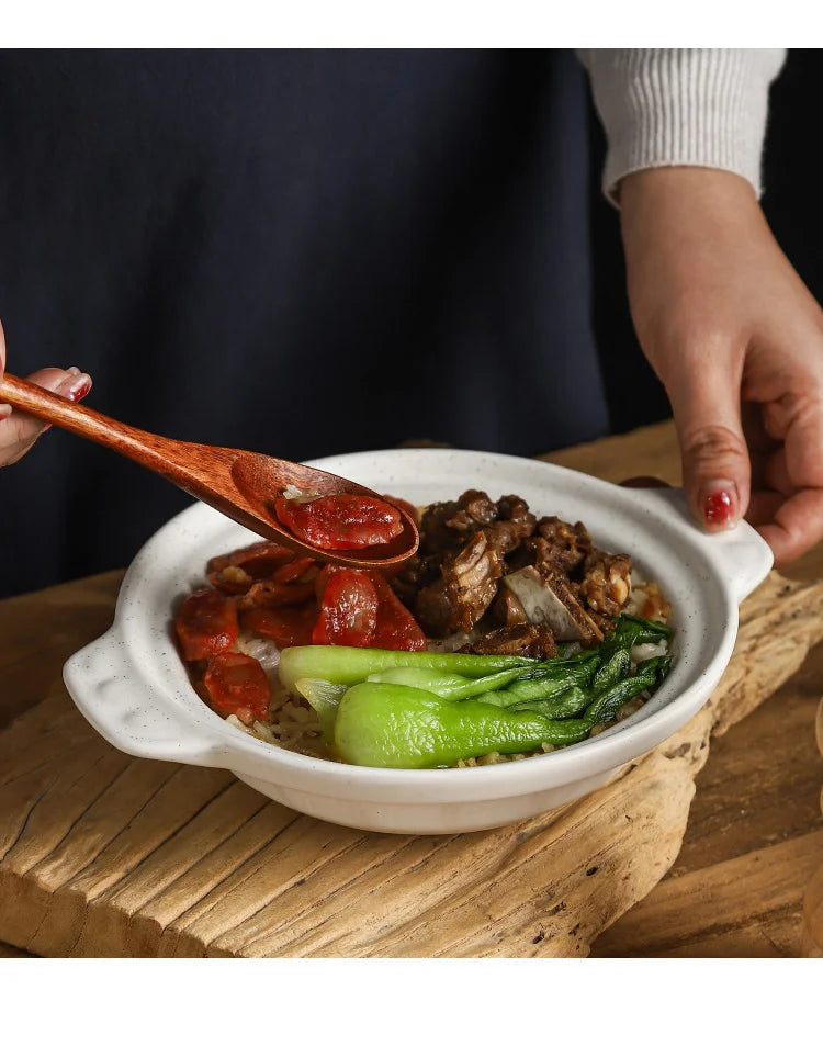 Ceramic Casserole Stew Pot Cooking Gas Earthenware Soup Pots Ceramic Rice Noodle Saucepan Resistant Bibimbap Pot Household