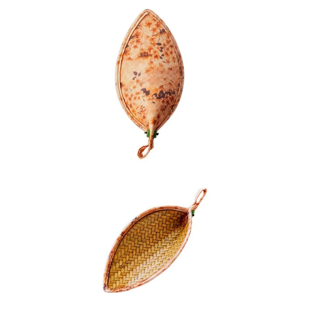 Tea Scoop Coffee Beans Dose Trays Bamboo Woven Cloud Yarn Bean Shovel Scoops Measure Tea Separator Vessel Espresso Kitchen Tools