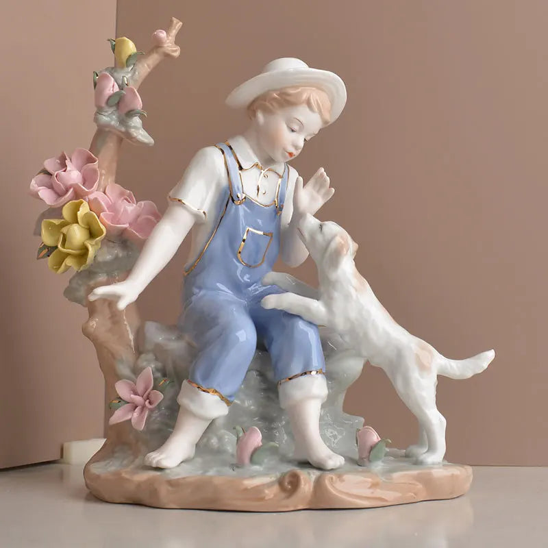 Modern minimalist European home decor character decorations living room wine cabinet decorations ceramic handicraftsjavascript: