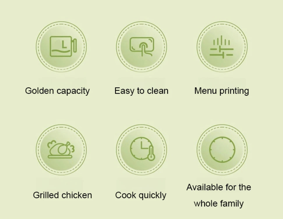 2025 6L air fryer large capacity multifunctional air fryer fully automatic all-in-one machine square oil-free Quick Bake Fryer