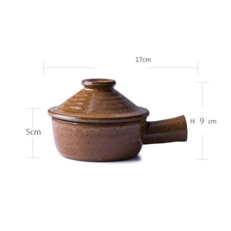 Casserole Hand Stew Bowl With Cover Coarse Pottery Soup Rice Porridge Clay Bowl