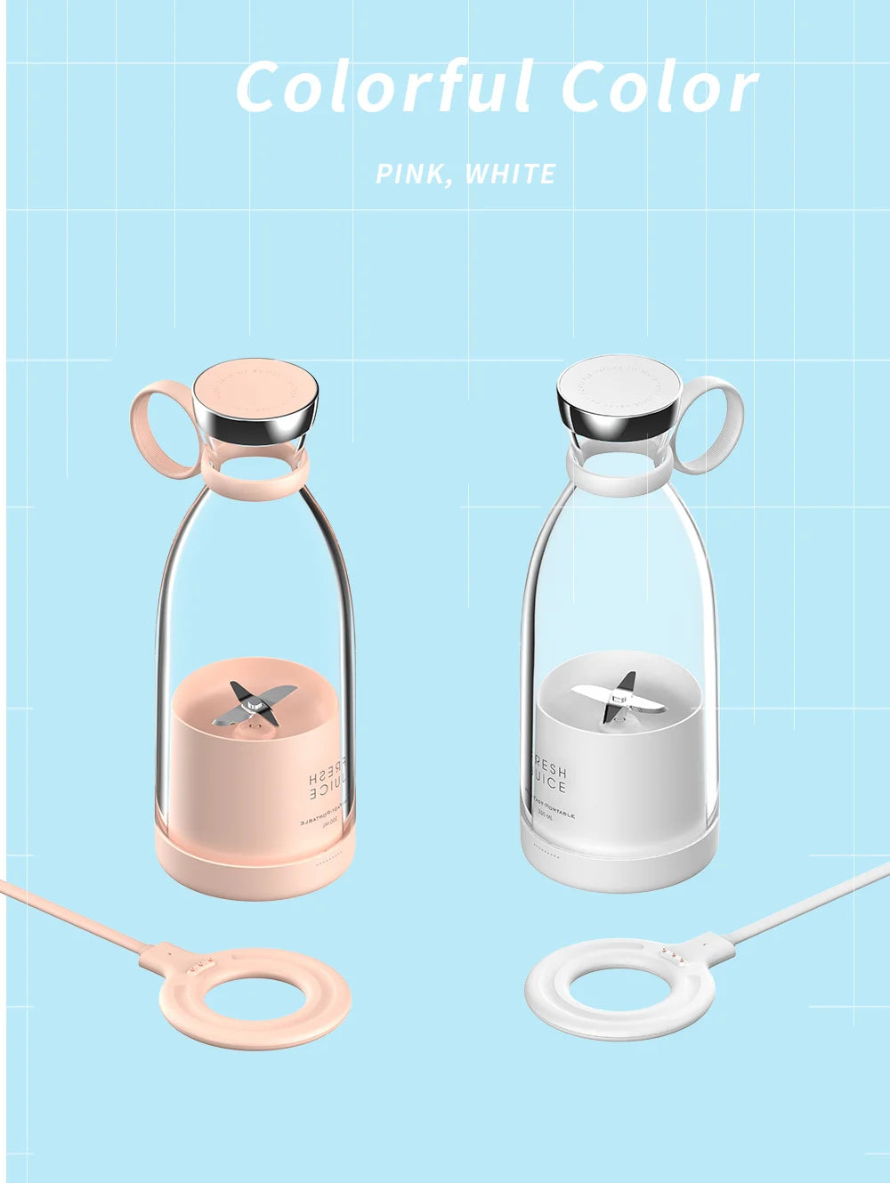 New Mini Portable Blender Electric Juicer Fruit Mixers Fruit Home Smoothies Mixer Multifunctional Juice Maker Machine Blender