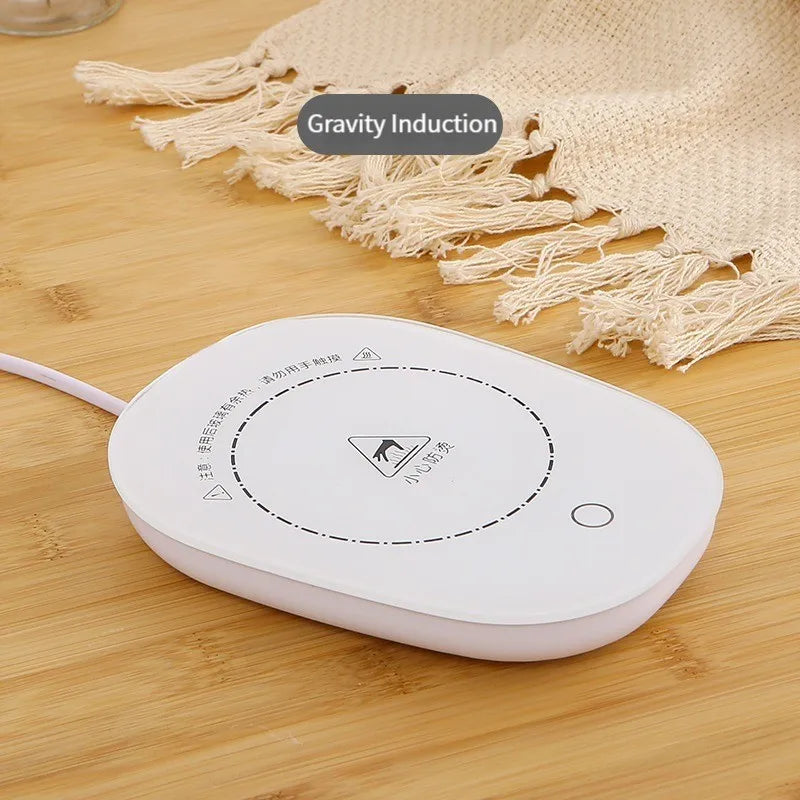 1 PCS Electric Heated Coffee Mug Heating Coaster for Home Office Milk Tea Water Heating Mat Smart Thermostatic Warmer Pad