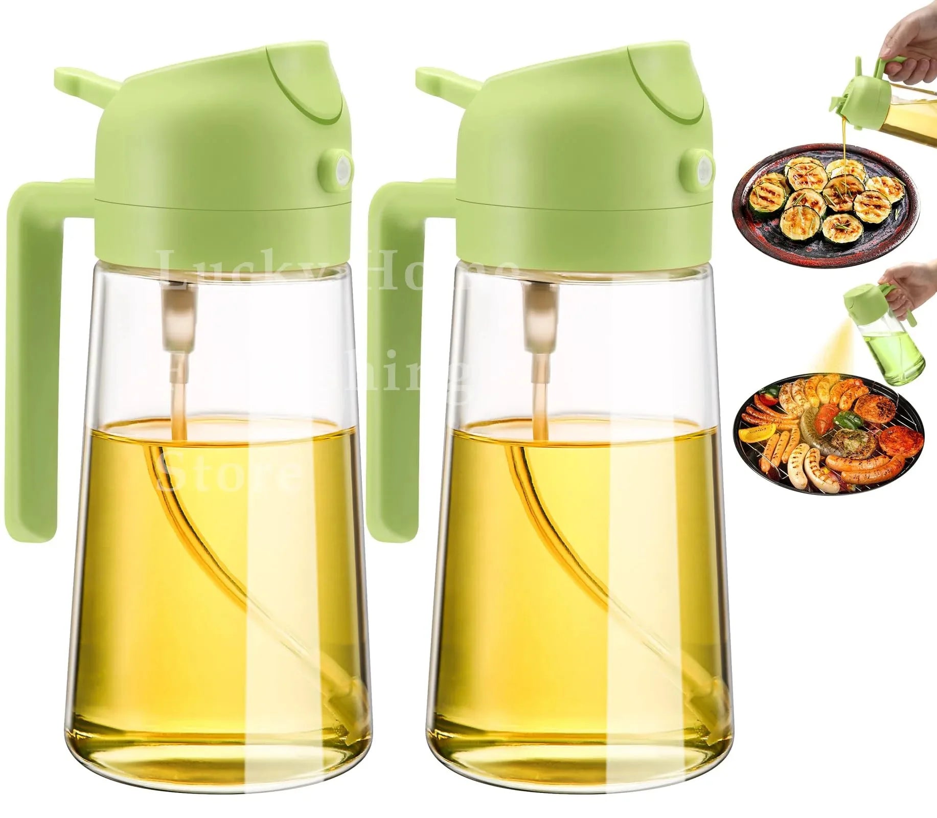 Kitchen Oil Spray Bottle Cooking Olive Oil Sprayer 200/300/500ML Pneumatic Spray Bottle Fitness Barbecue Spray Oil Dispenser