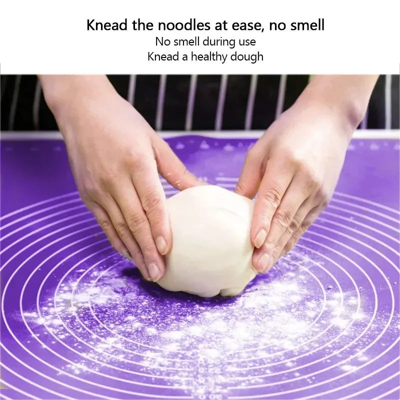 60/50/40cm Silicone Pad Baking Mat Sheet Kneading Dough Mat For Kitchen Rolling Dough Pizza Large Dough Non-Stick Maker Holder