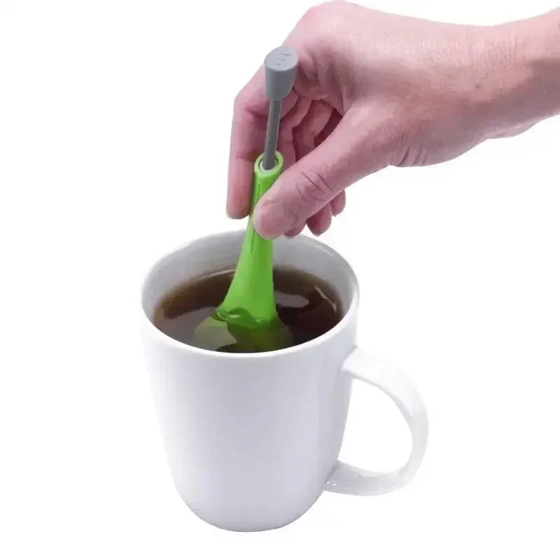 Tea Strainer Coffee Filter Manual Press Household Silicone Tea Filter Kitchen Tools Food Grade Tea Brewing Filtering Accessories