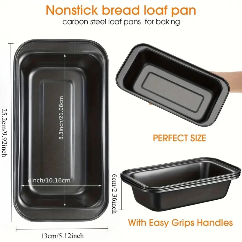 450G Loaf Pan Non-Stick Heat resistant Carbon Steel Toast Bread Mold for Homemade DIY Baking Bread Cake Brownies Mini Toast Box
