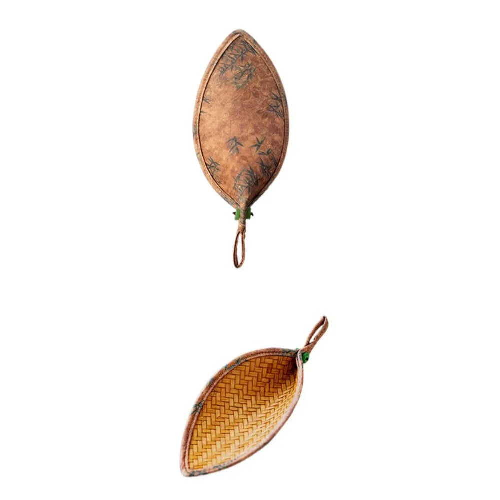 Tea Scoop Coffee Beans Dose Trays Bamboo Woven Cloud Yarn Bean Shovel Scoops Measure Tea Separator Vessel Espresso Kitchen Tools