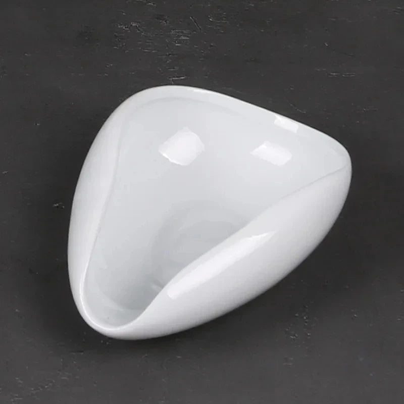 Coffee Beans Dose Trays White Pottery Teaspoon Ceramic Tea Separator Vessel Set Tools Tea Spoon Trays Manual Grinder Accessories