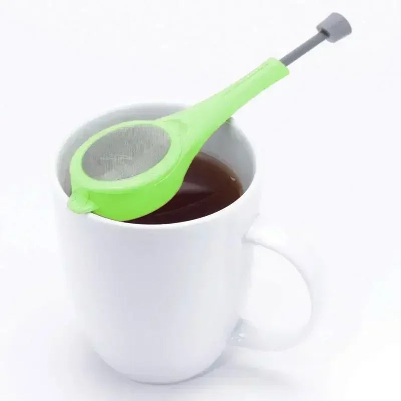 Tea Strainer Coffee Filter Manual Press Household Silicone Tea Filter Kitchen Tools Food Grade Tea Brewing Filtering Accessories