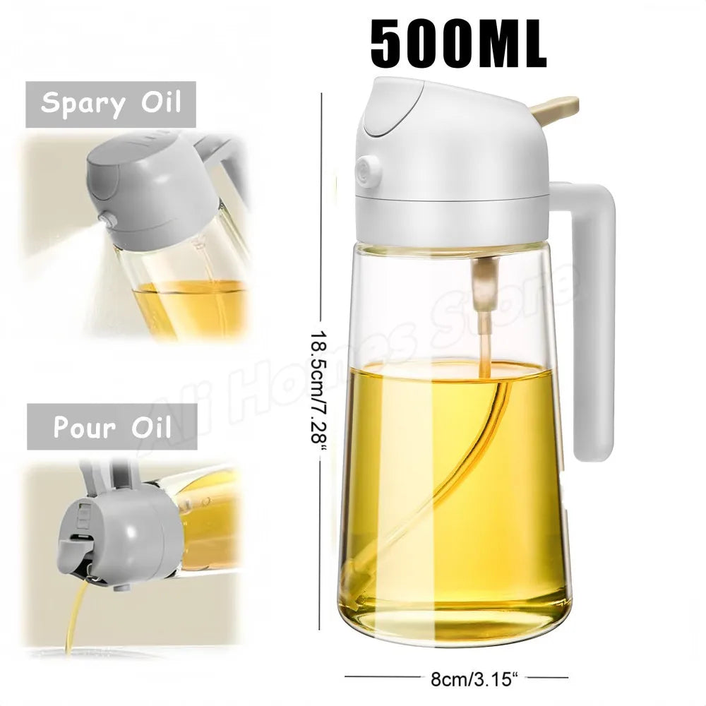 Kitchen Oil Spray Bottle Cooking Olive Oil Sprayer 200/300/500ML Pneumatic Spray Bottle Fitness Barbecue Spray Oil Dispenser