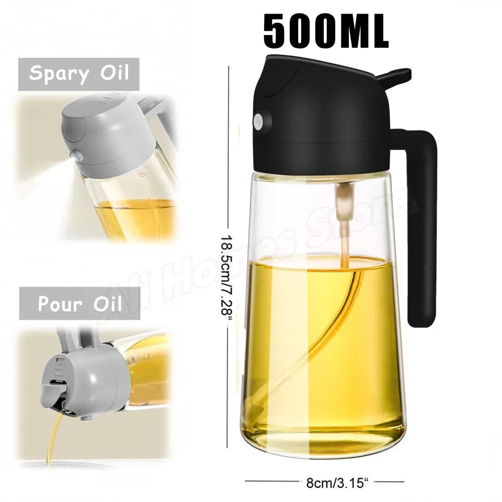 Kitchen Oil Spray Bottle Cooking Olive Oil Sprayer 200/300/500ML Pneumatic Spray Bottle Fitness Barbecue Spray Oil Dispenser