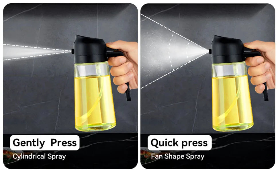 Kitchen Oil Spray Bottle Cooking Olive Oil Sprayer 200/300/500ML Pneumatic Spray Bottle Fitness Barbecue Spray Oil Dispenser