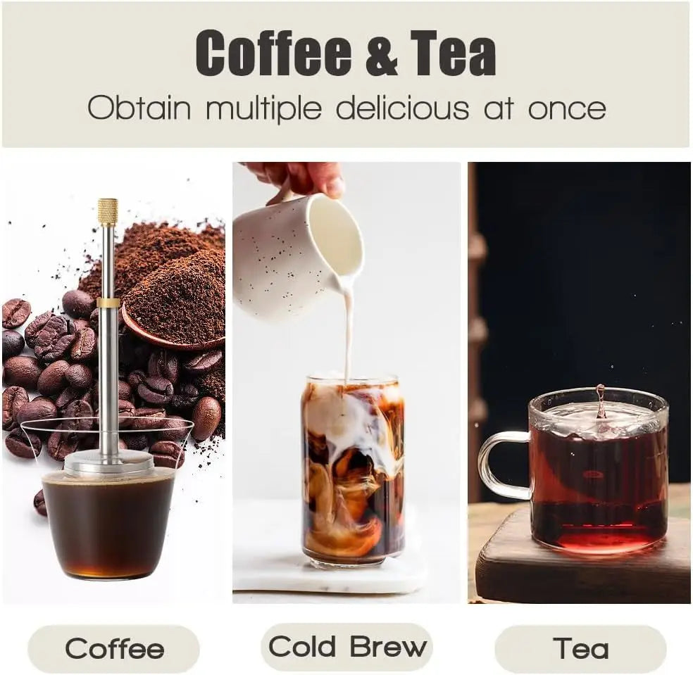 Coffee Latte Tea Portable Pressing Release Mixer Tools Reusable Travel Coffee Release Device for Kitchens Restaurants Bars