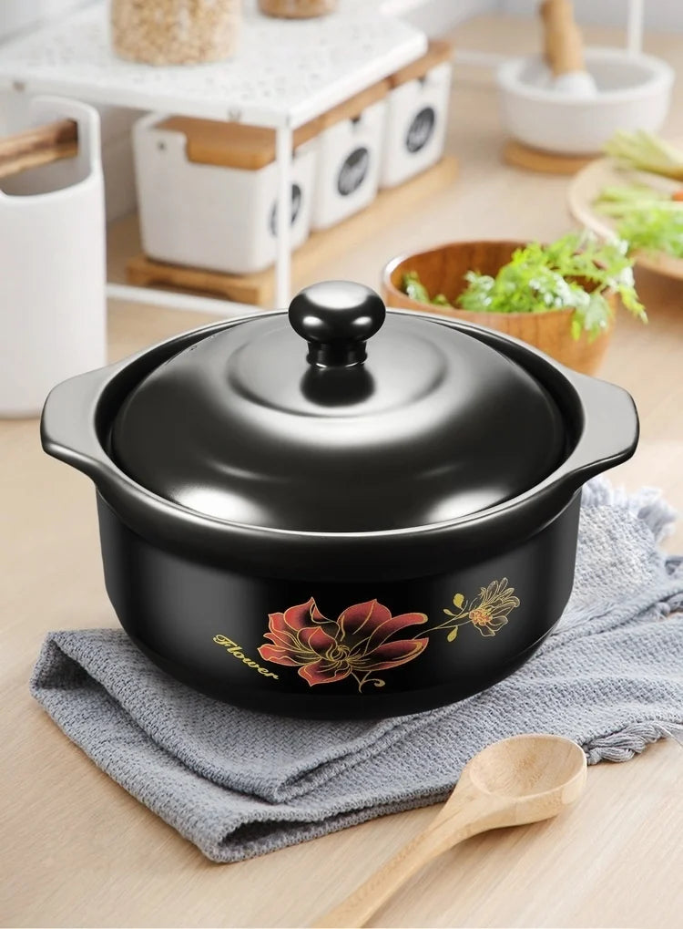 Chinese Cookware Stew Pots Ceramic Casserole Non Stick Soup Pot Food Stewpan Cooking Kitchen Kitchenware