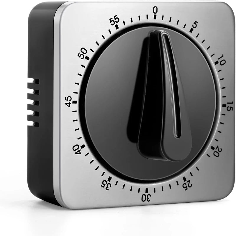 Kitchen Timers for Cooking, Chef Cooking Timer Clock Desk Timer  - Magnetic Backing Stainless Steel Body - Countdown Reminder