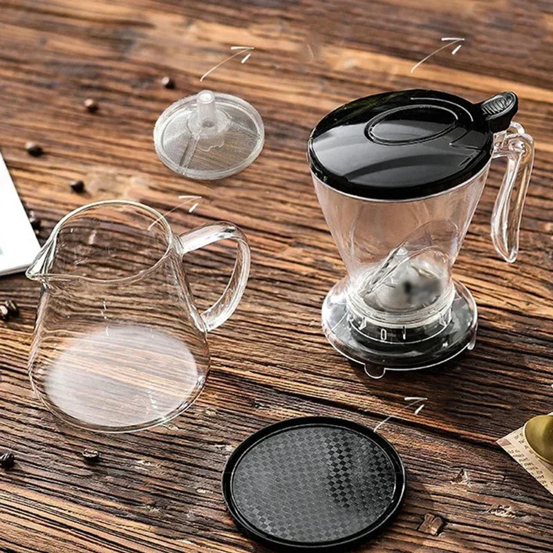 Large-capacity Coffee Filter Cup Tea Infuser Reusable Hand Brew Drip Coffee Tool Tea Tools with Lid Espresso Pot  Ice Drinkware
