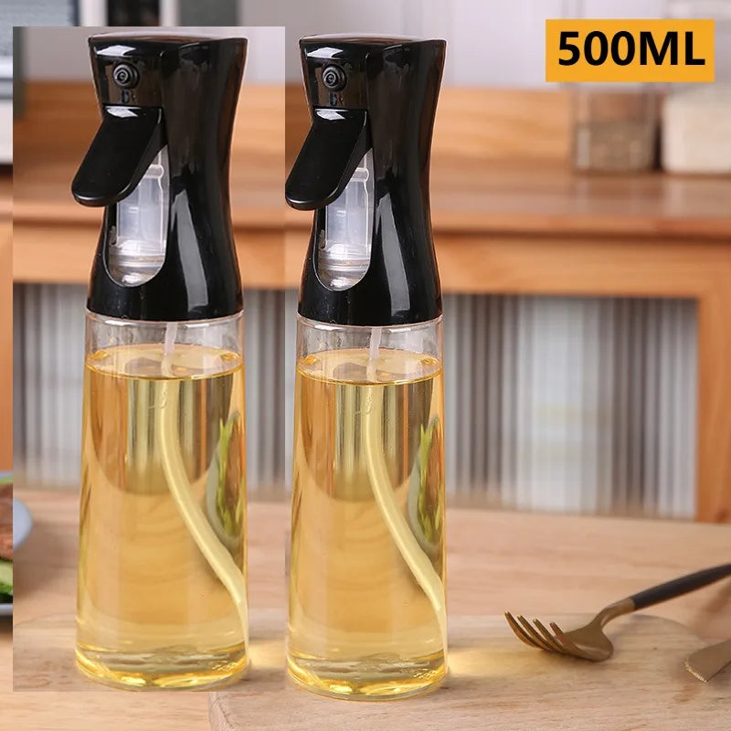 Kitchen Oil Spray Bottle Cooking Olive Oil Sprayer 200/300/500ML Pneumatic Spray Bottle Fitness Barbecue Spray Oil Dispenser