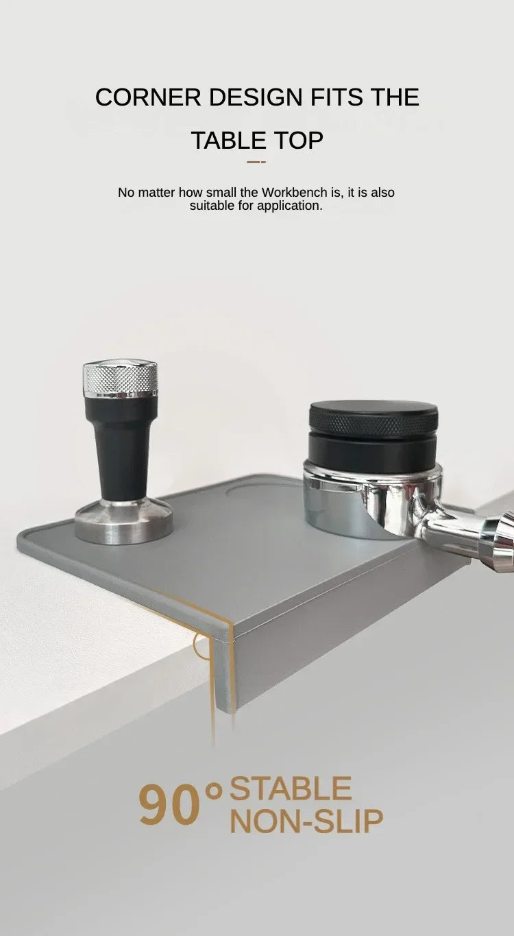 Coffee Tamper Mat Pad Anti Skid Tamper Mat Barista Coffeeware Tamping Tools Barista Espresso Tampering Holder Corner Cushion Pad