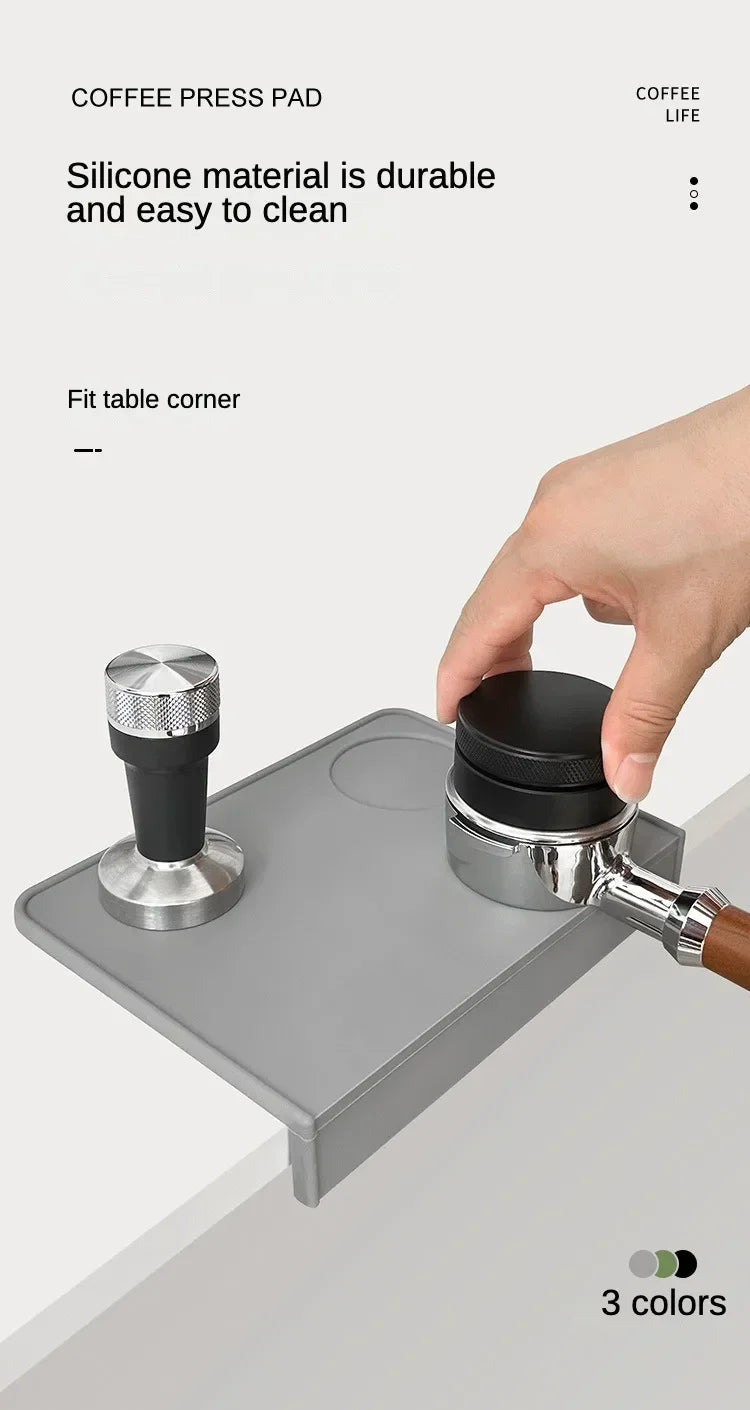 Coffee Tamper Mat Pad Anti Skid Tamper Mat Barista Coffeeware Tamping Tools Barista Espresso Tampering Holder Corner Cushion Pad