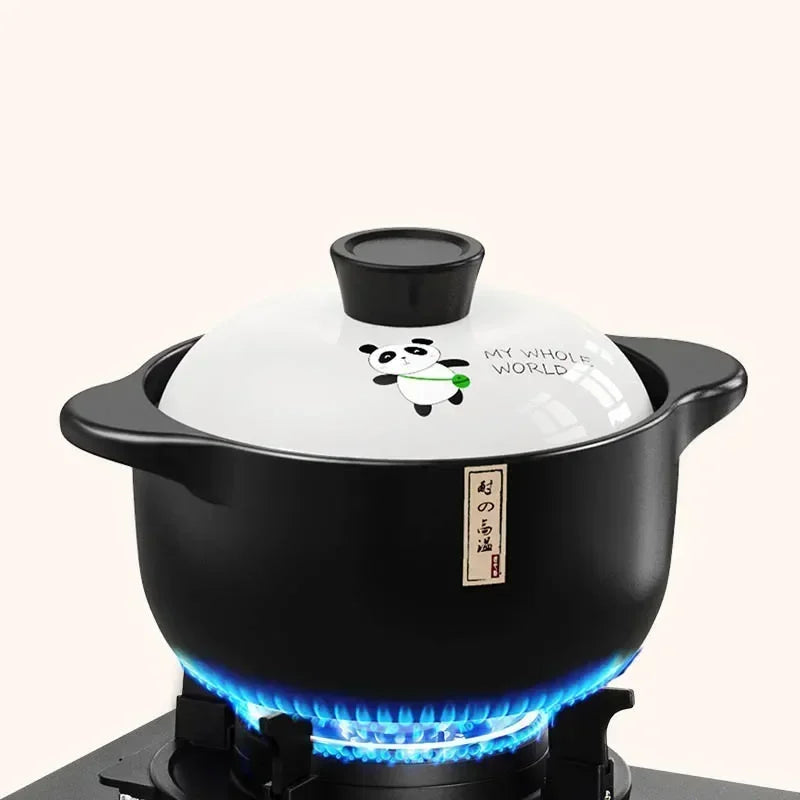 3.3L Stew Pot Casserole Ceramic Saucepan High Temperature Resistant Cooking Pan Gas Electric Stove Cooker for Kitchen Crock Pots