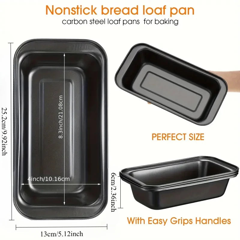 450G Loaf Pan Non-Stick Heat resistant Carbon Steel Toast Bread Mold for Homemade DIY Baking Bread Cake Brownies Mini Toast Box
