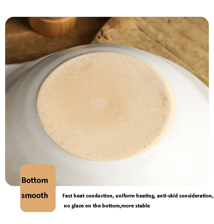 Ceramic Casserole Stew Pot Cooking Gas Earthenware Soup Pots Ceramic Rice Noodle Saucepan Resistant Bibimbap Pot Household