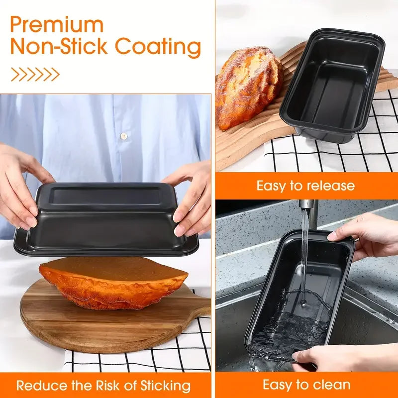 450G Loaf Pan Non-Stick Heat resistant Carbon Steel Toast Bread Mold for Homemade DIY Baking Bread Cake Brownies Mini Toast Box