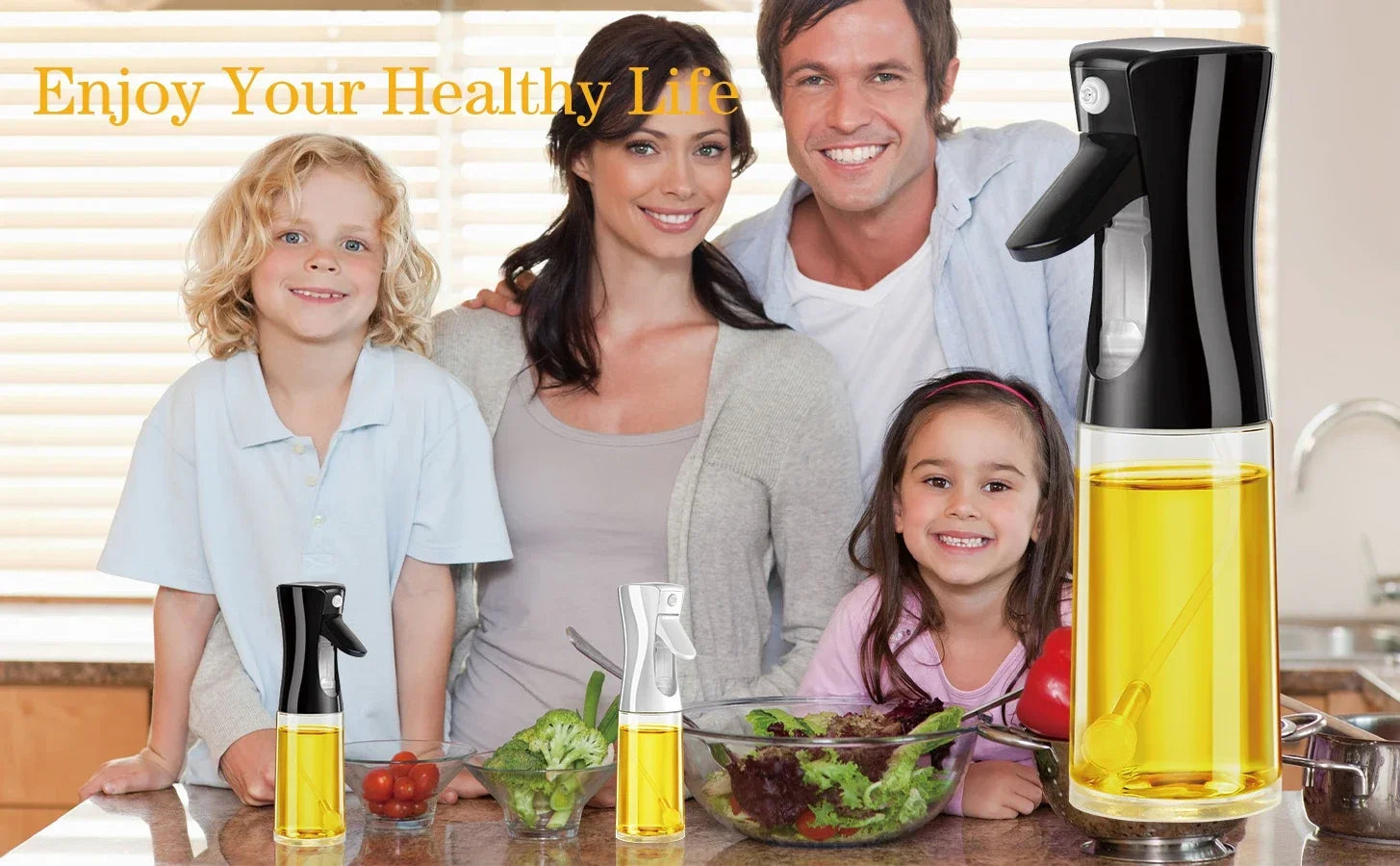 Kitchen Oil Spray Bottle Cooking Olive Oil Sprayer 200/300/500ML Pneumatic Spray Bottle Fitness Barbecue Spray Oil Dispenser