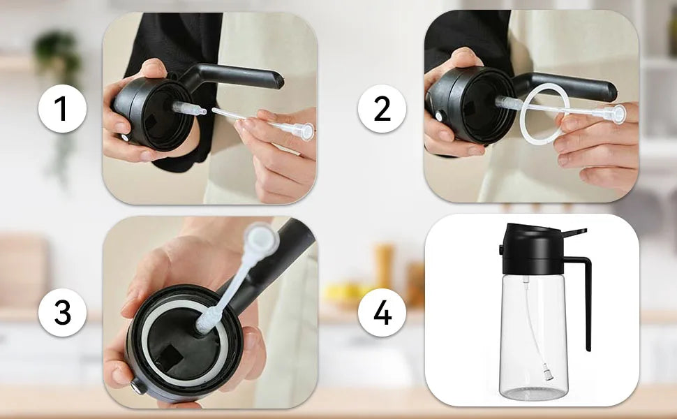 Kitchen Oil Spray Bottle Cooking Olive Oil Sprayer 200/300/500ML Pneumatic Spray Bottle Fitness Barbecue Spray Oil Dispenser