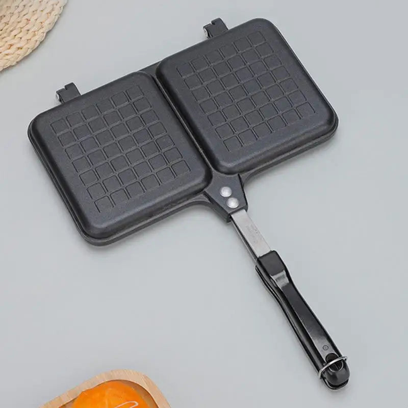 Toasted Sandwich Maker Double Panel Stove Hot Sandwich Maker With Handle Bread Toaster Non-Stick Frying Pan Stove Grill Pan