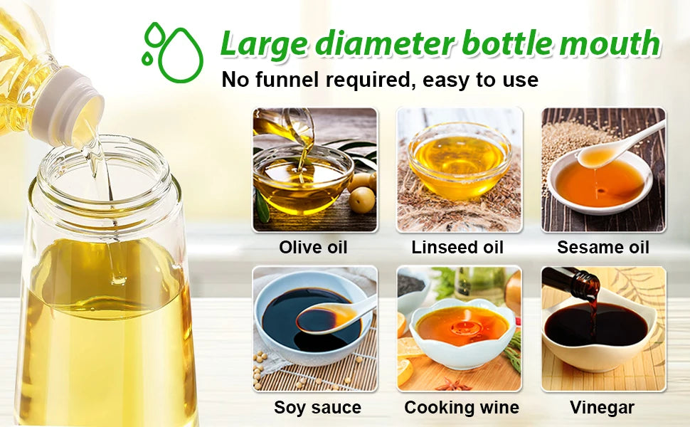 Kitchen Oil Spray Bottle Cooking Olive Oil Sprayer 200/300/500ML Pneumatic Spray Bottle Fitness Barbecue Spray Oil Dispenser