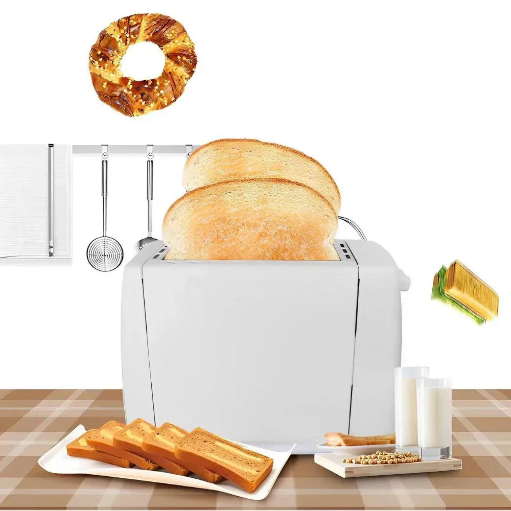 Toaster 1PC Stainless Steel Toaster Oven Double Sided Bake Heated Toast Sandwich Home Automatic Breakfast Machine