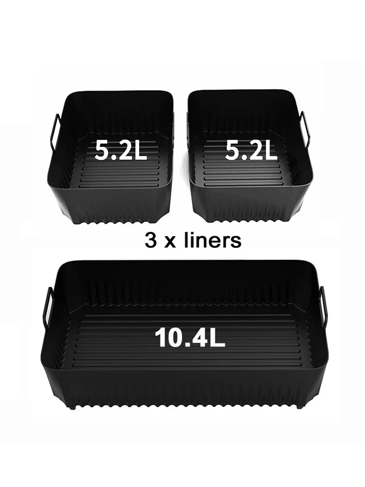 Silicone Air Fryer Tray Silicone Mold For Ninja DZ071/AF500UK Air Fryer Basket Replacement Dishwasher Safe Air Fryer Liners