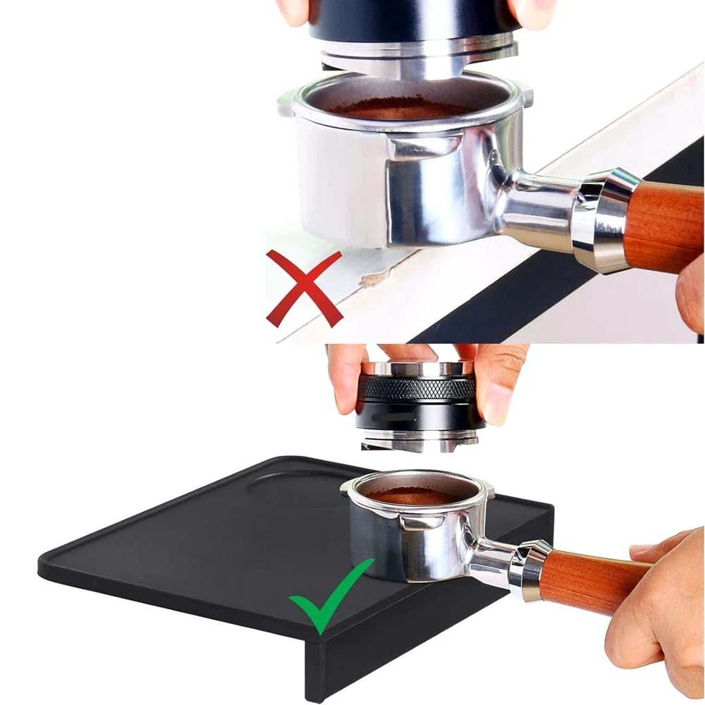 Coffee Tamper Mat Pad Anti Skid Tamper Mat Barista Coffeeware Tamping Tools Barista Espresso Tampering Holder Corner Cushion Pad