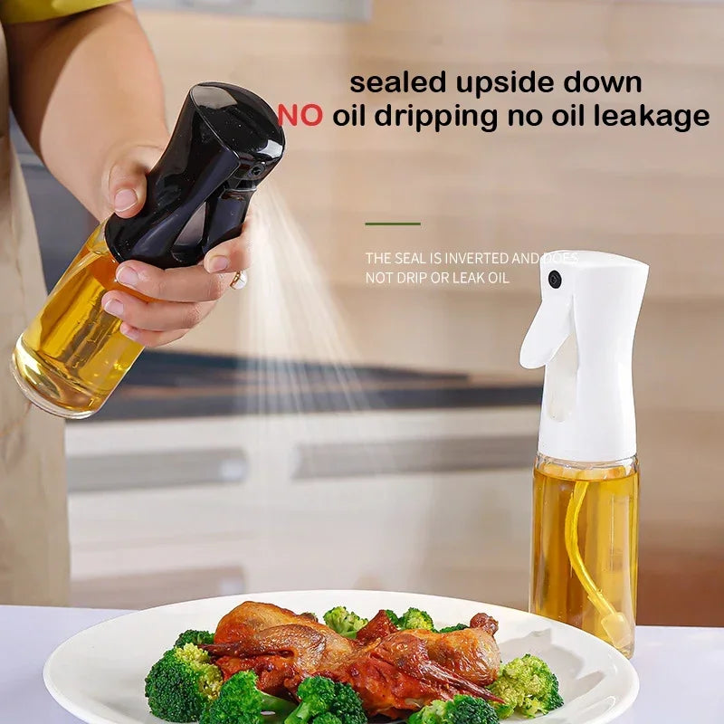 Kitchen Oil Spray Bottle Cooking Olive Oil Sprayer 200/300/500ML Pneumatic Spray Bottle Fitness Barbecue Spray Oil Dispenser