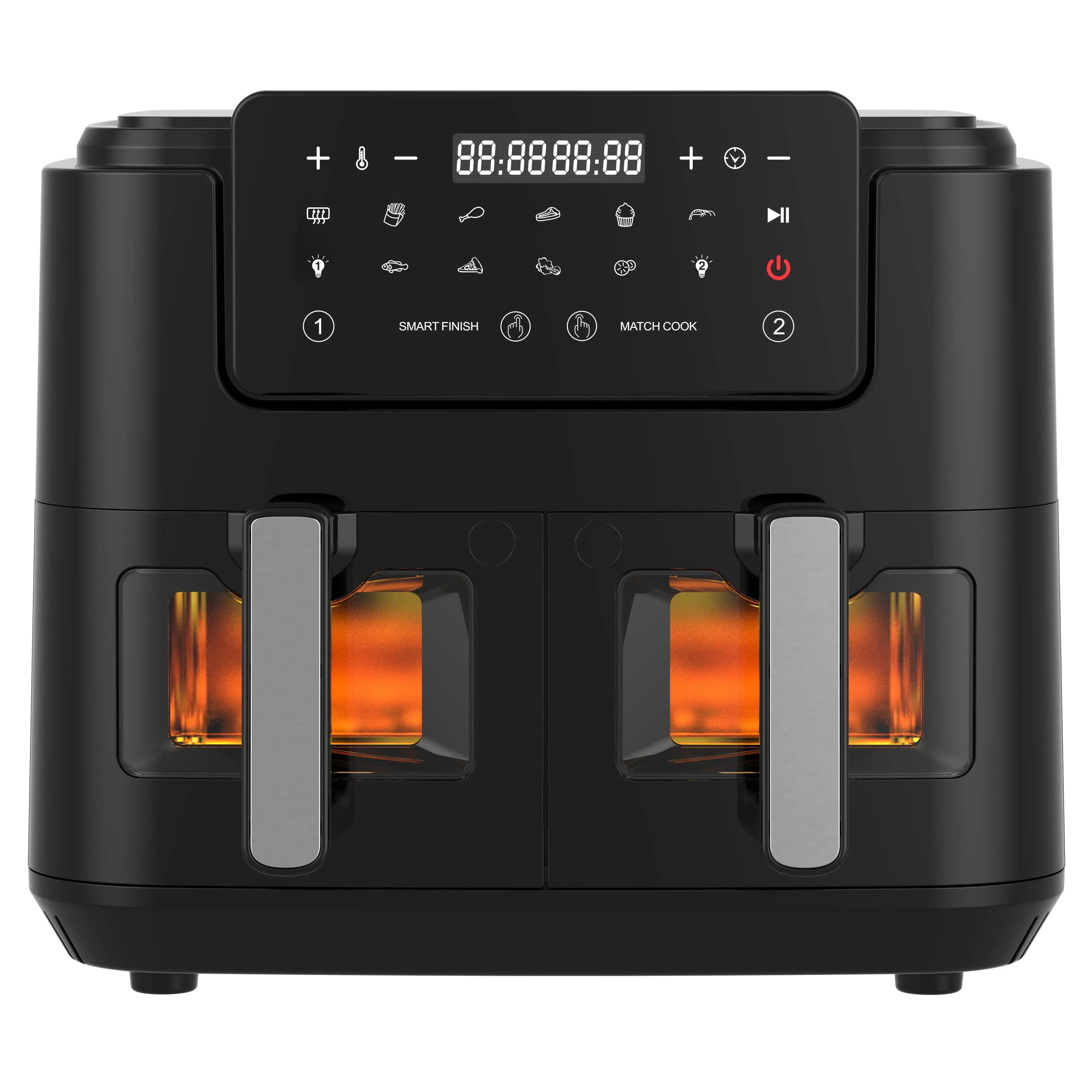Intelligent Digital Control Air Fryer Oven Large Capacity Oil Free 9L Double Basket Multifunctional Electric Air Fryer