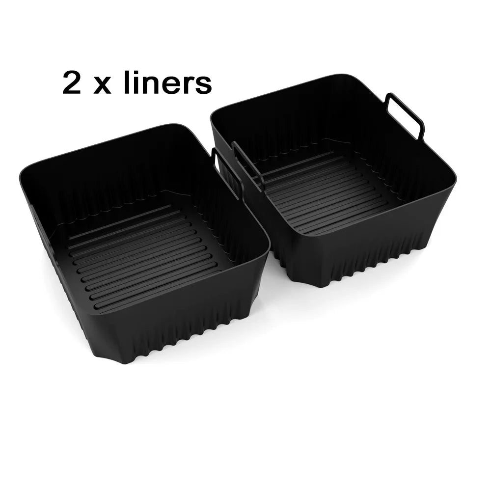 Silicone Air Fryer Tray Silicone Mold For Ninja DZ071/AF500UK Air Fryer Basket Replacement Dishwasher Safe Air Fryer Liners