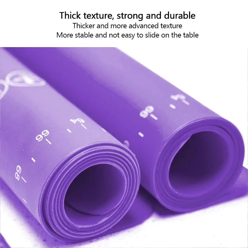 60/50/40cm Silicone Pad Baking Mat Sheet Kneading Dough Mat For Kitchen Rolling Dough Pizza Large Dough Non-Stick Maker Holder