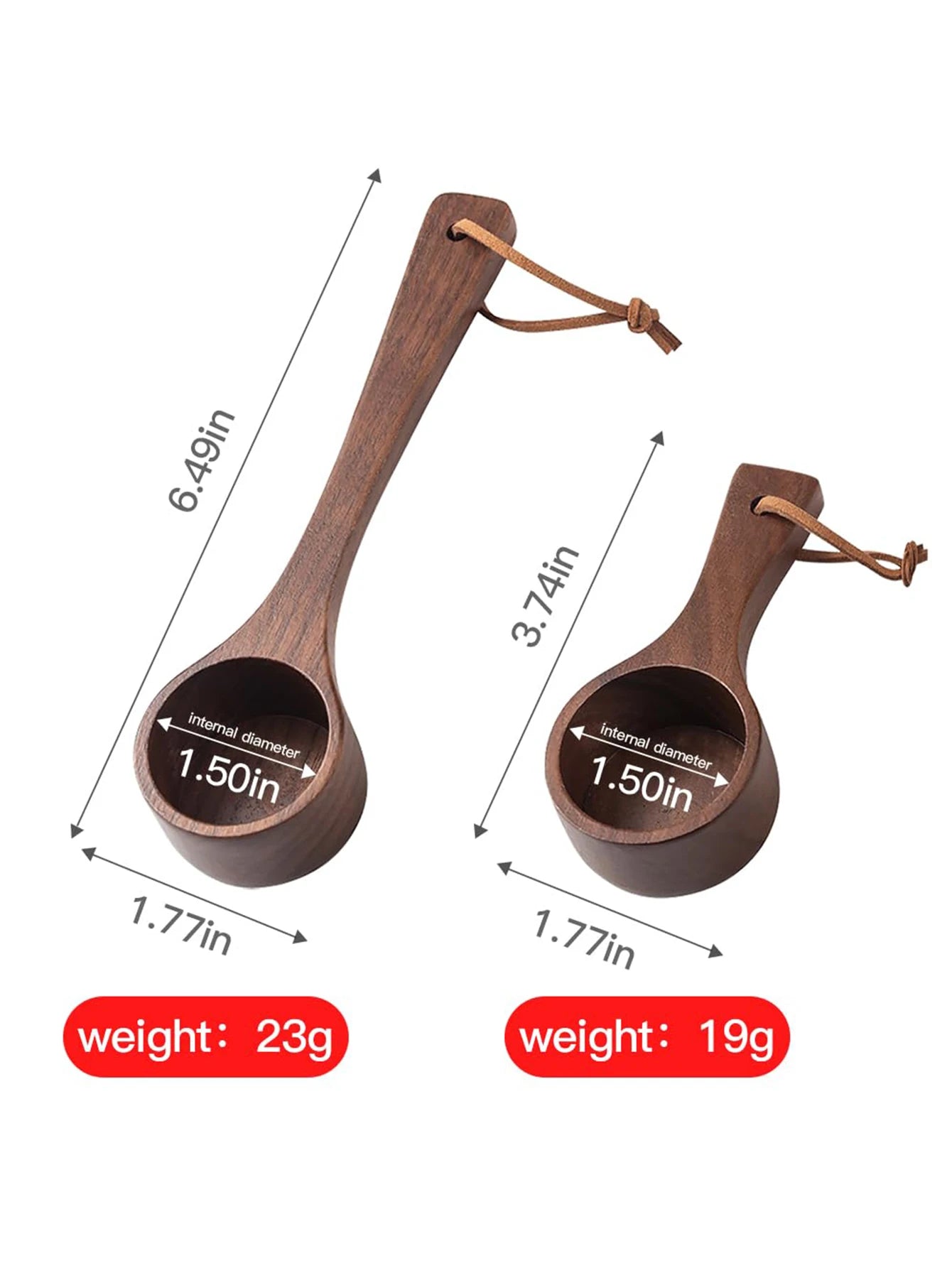 Wooden Coffee Spoon, Coffee Scoop Measuring for Coffee Beans, Whole Beans Ground Beans or Tea, Home Kitchen Tools Utensils
