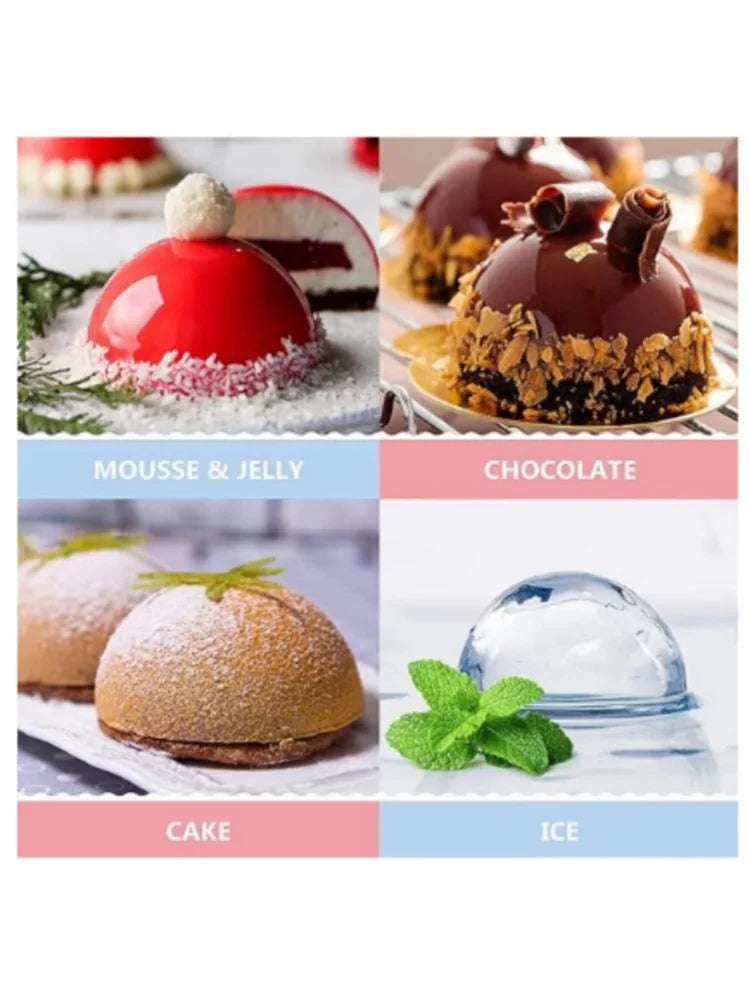 Semi Sphere Silicone Baking Mold for Baking 3D Bakeware Chocolate Half Ball Sphere Mold Cupcake Pan Cake DIY Muffin Kitchen Tool